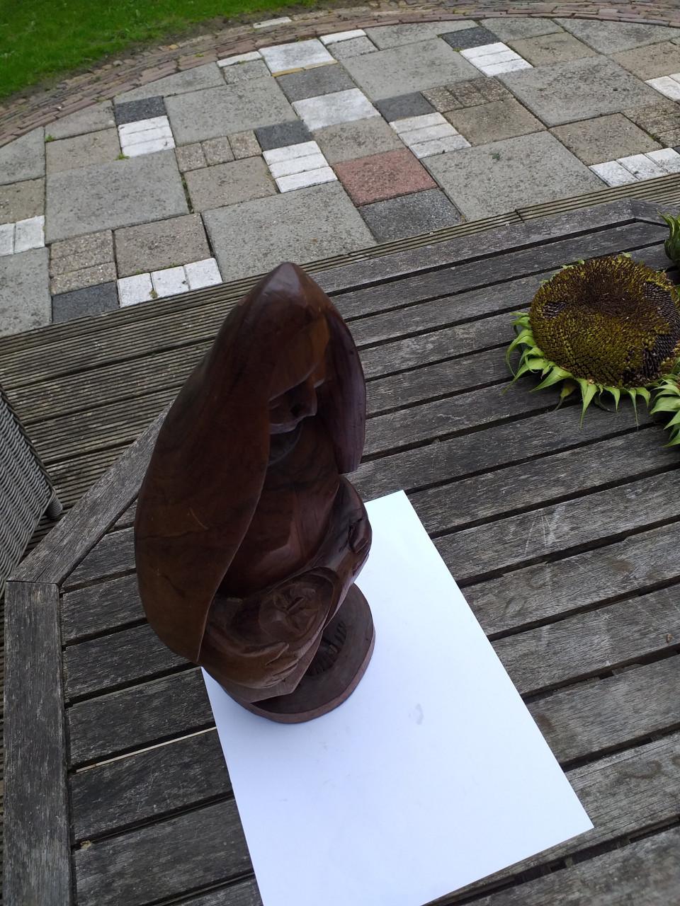 """"MOOI STUKJE HOUTSNIJWERK VAN """MARIA MET KIND""  ""