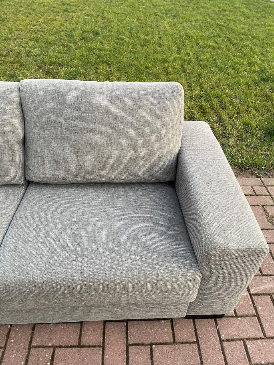 Mooie Grijze Stoffen Hoekbank – Moderne Lounge Zit – Gratis Levering