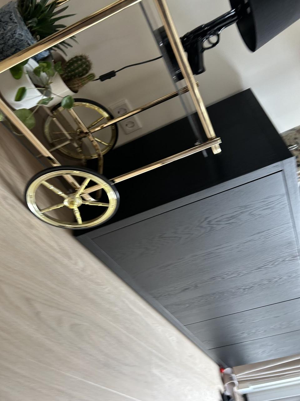 Vintage Golden Bar Cart