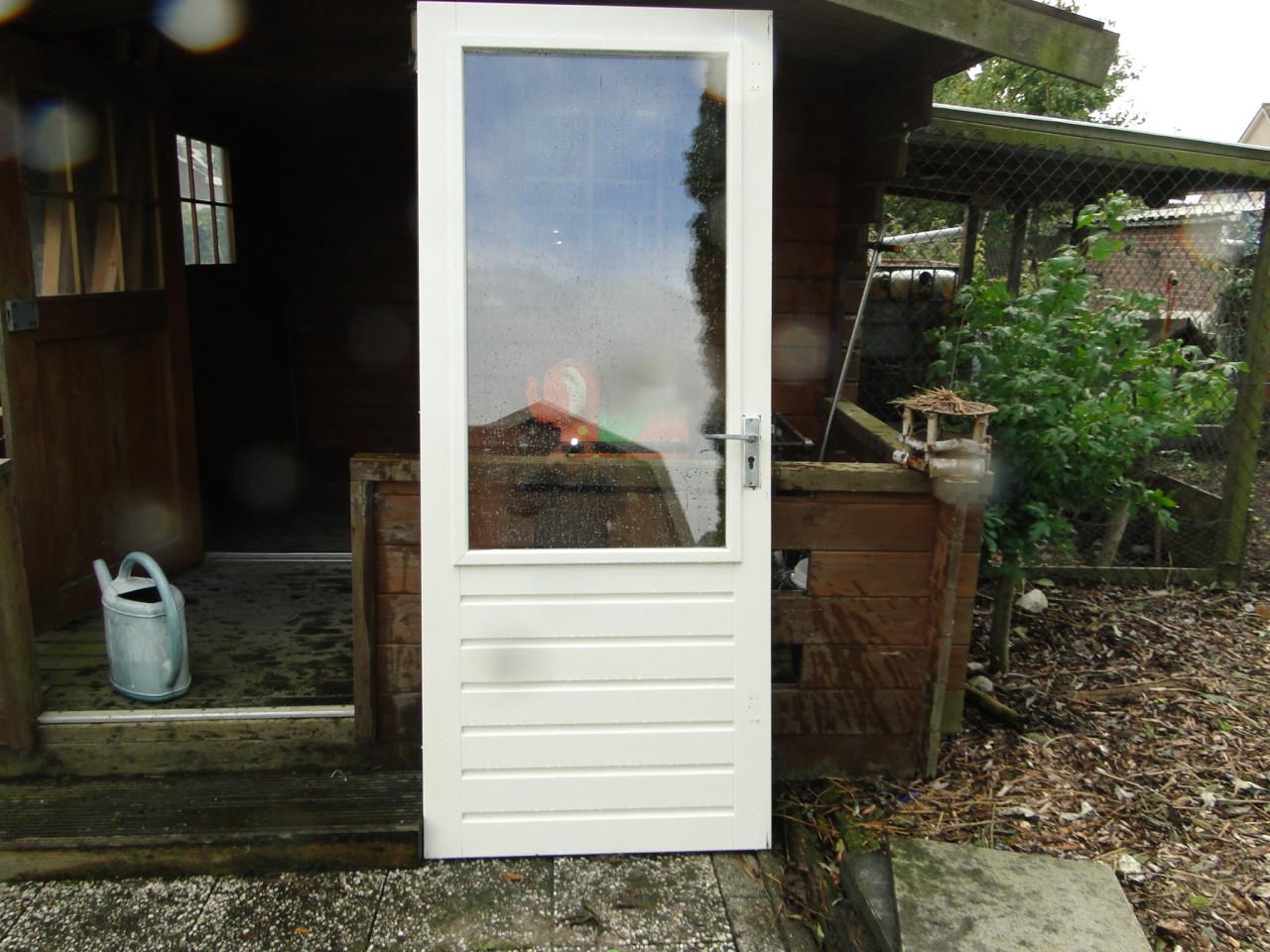 Zware merbau deur met dubbel glas