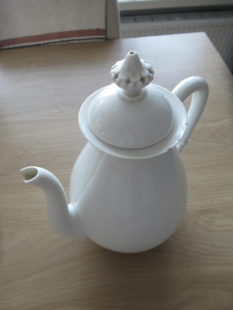 Koffiepot, wit, vintage.