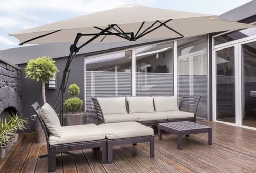Nieuwe zweefparasol / Rond 3 meter / Zeer fraai systeem !!