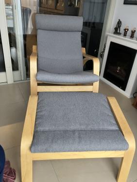 IKEA schommelstoel met voetenbankje