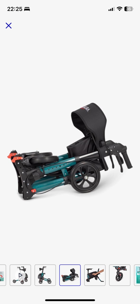 Als nieuw - Rollator - Rovera Mobility, dubbel op ouwbaar