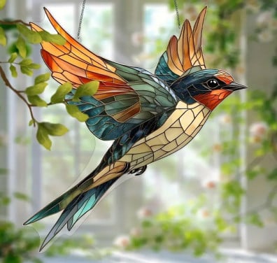 Zwaluw ( nieuw - groot model ) raamhanger , zonnevanger , decoratie