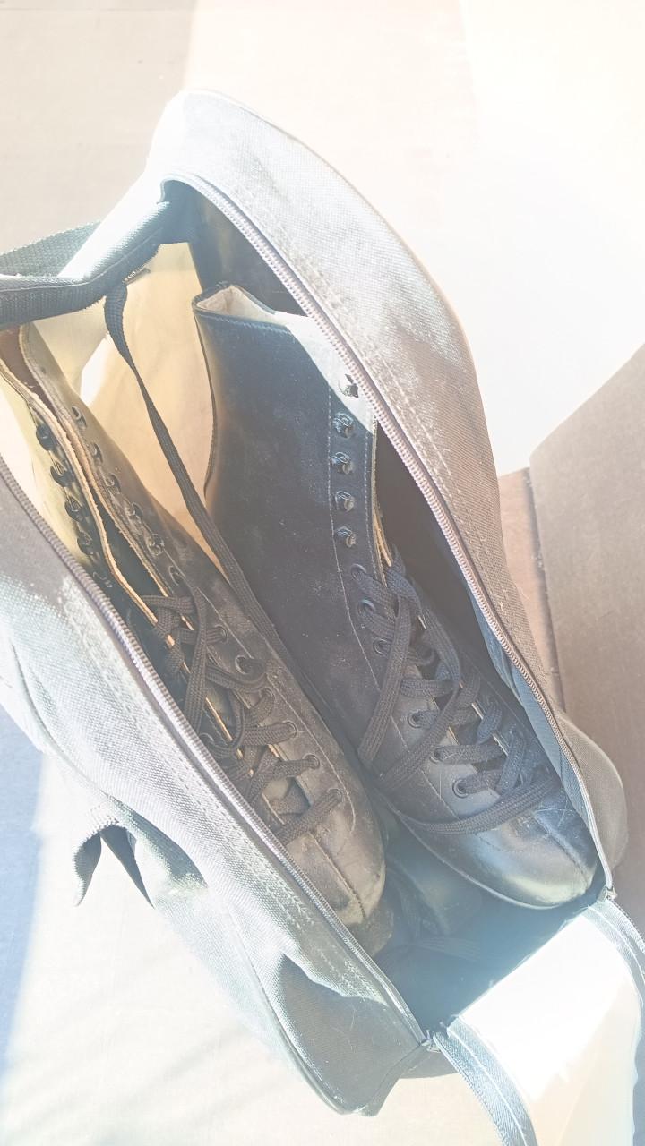 Leren rolschaatsen maat 45
