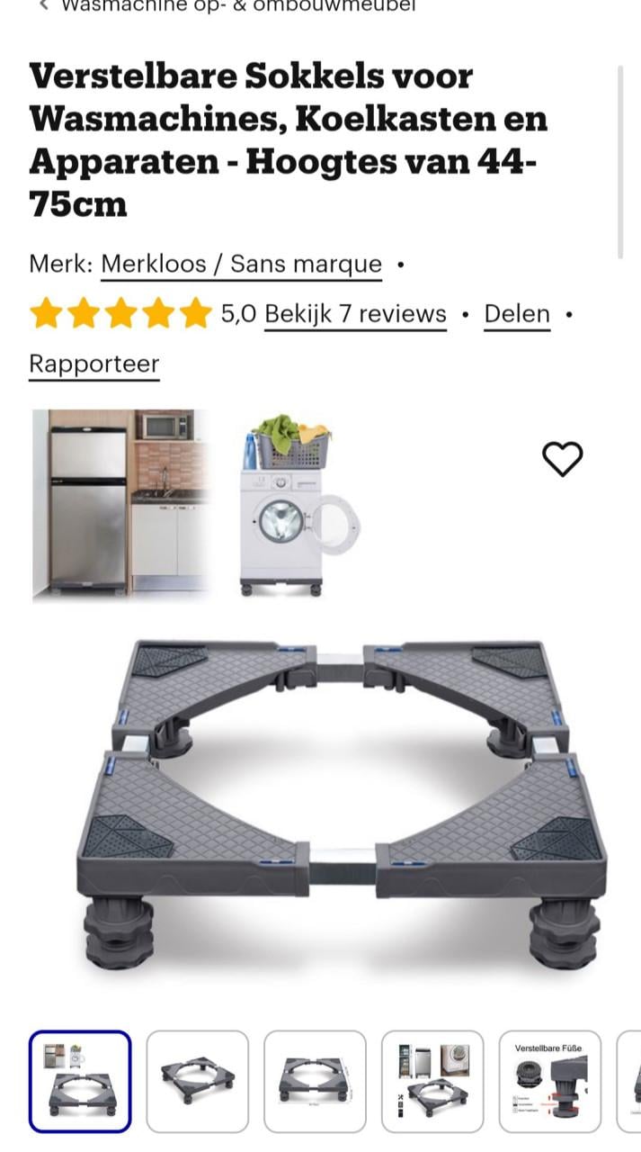 Sokkels voor o.a. wasmachine en koelkast NIEUW!