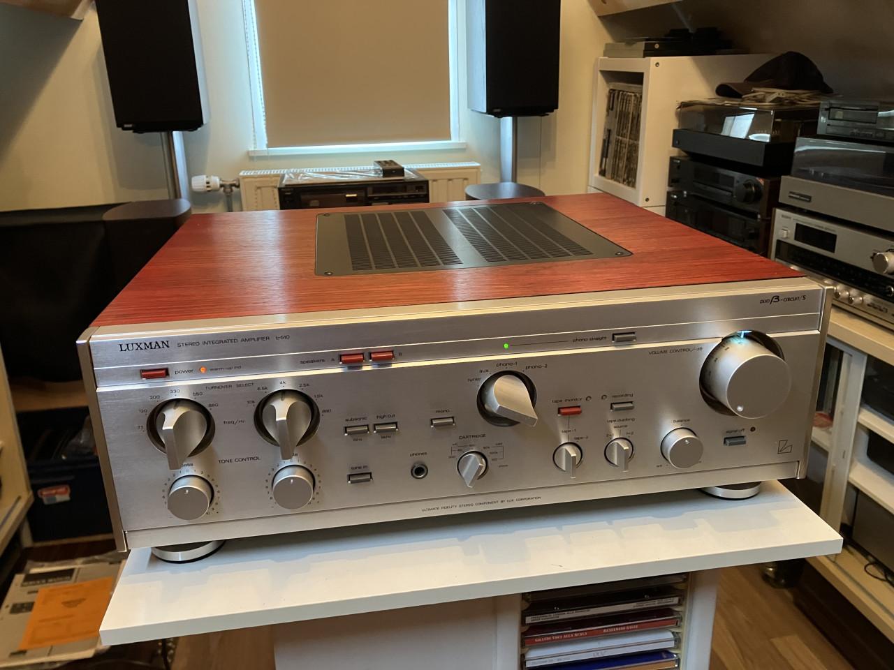 Luxman L-510 vintage top versterker met MM en MC 2x112W service + garantie