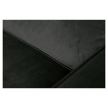 Bank (3-zits) en fauteuil fluweel zwart