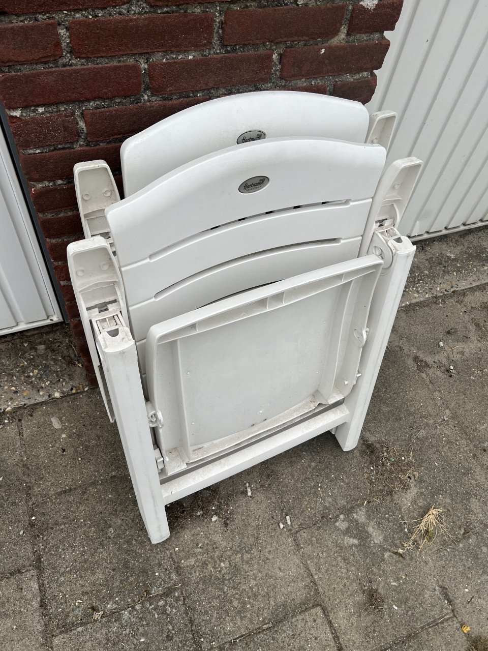 Hartman Selection verstelbare tuinstoelen met tafel wit nieuwprijs p/s 75,-