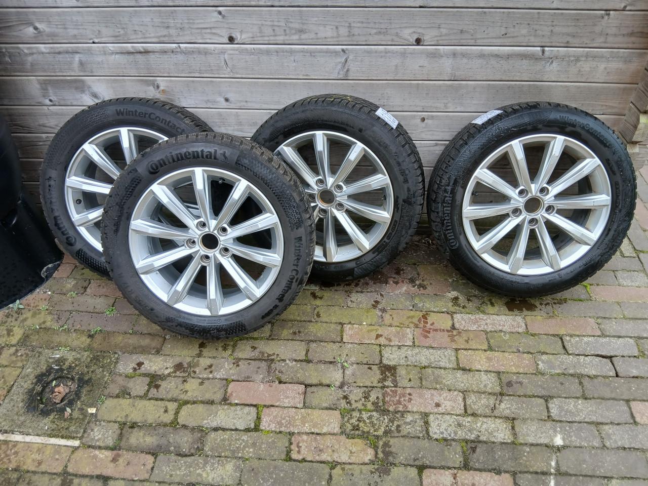 Winterband continental met velg volkswagen passat 17 inch 215/55