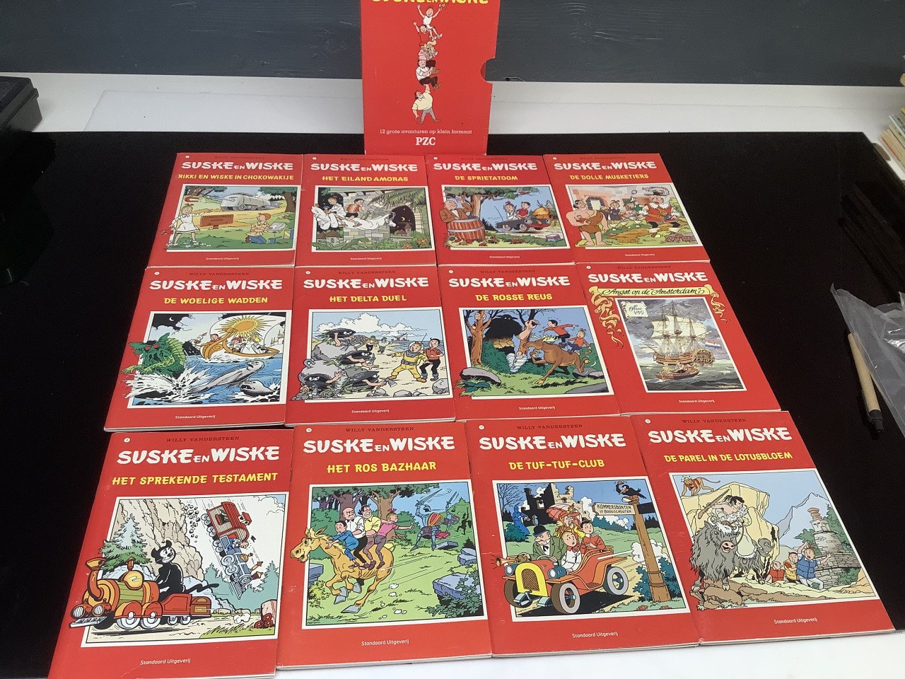 Verzamelbox Suske en Wiske. PZC uitgave, klein formaat.