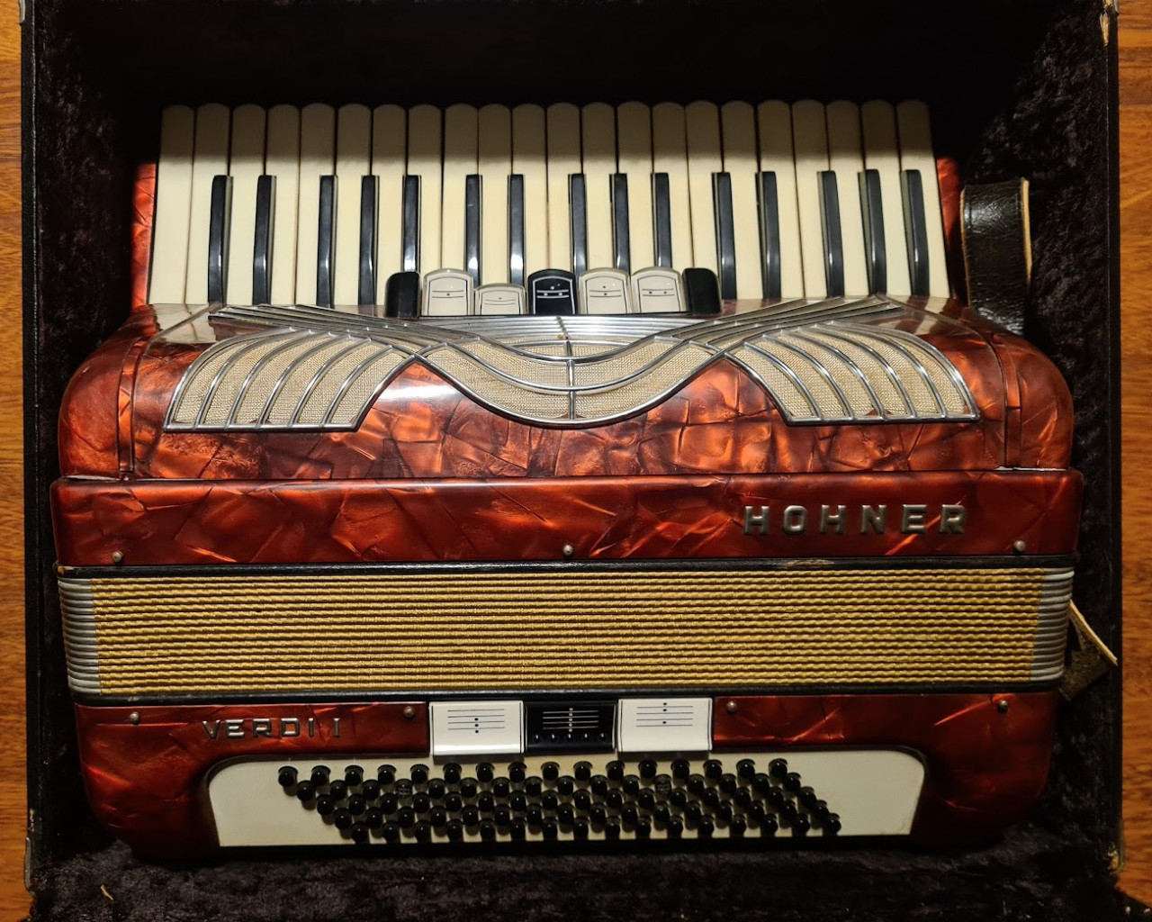 Hohner Verdi I Accordeon – Vintage in Topstaat + Koffer + Draagriemen