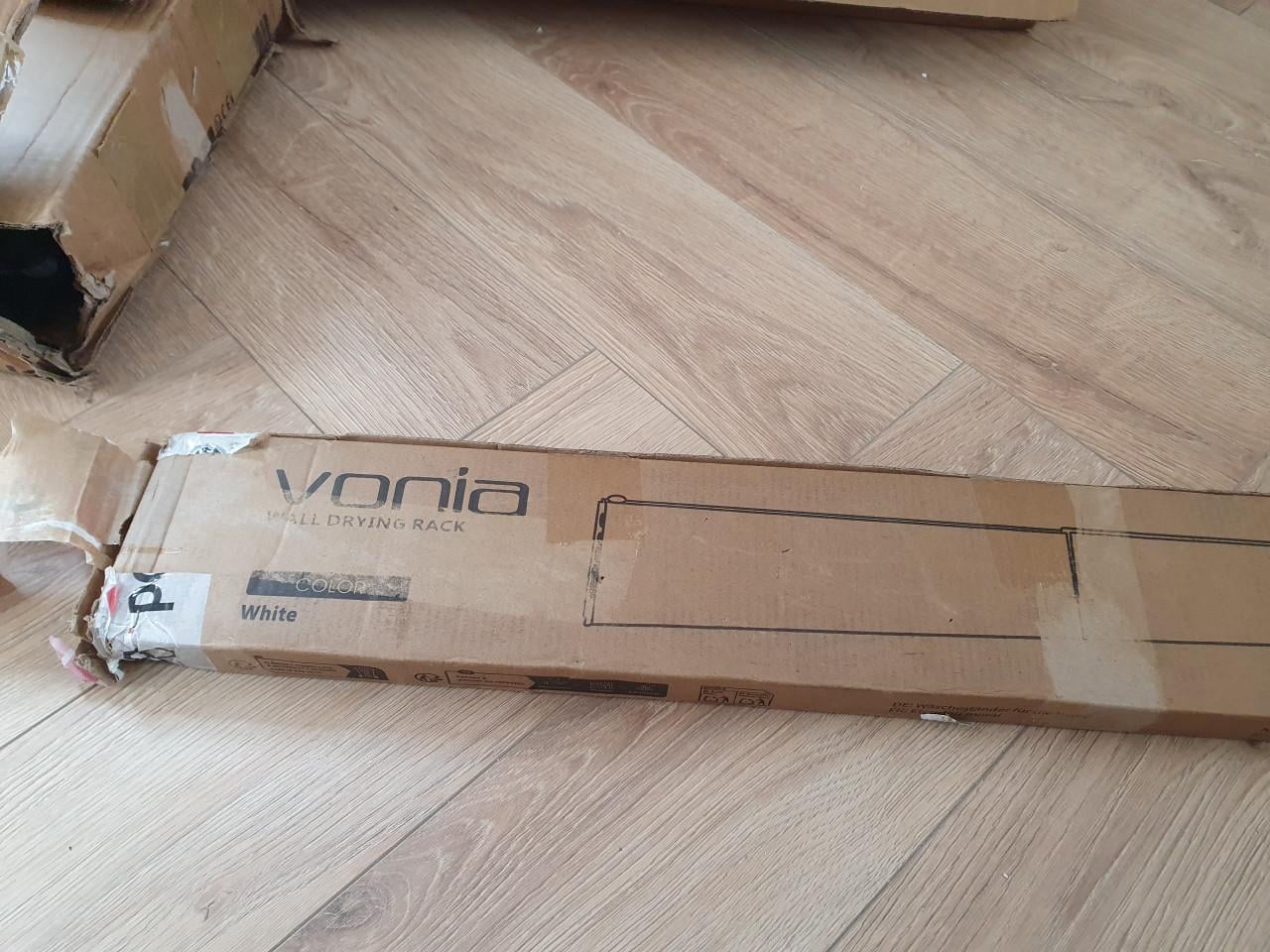 Vonia wanddroogrek wit — nieuw in doos | inklapbaar