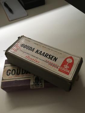 2 pak oude Gouda stearine kaarsen
