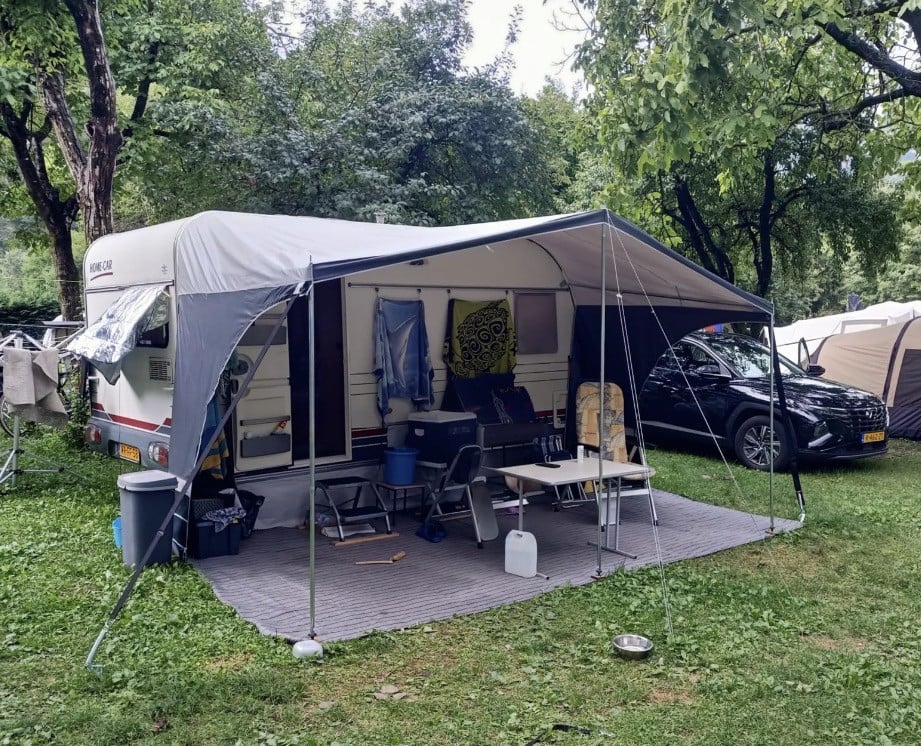 Obelink caravan luifel panorama grey maat 8