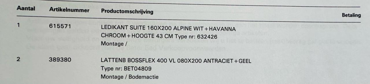 Tweepersoonsledikant 160x200