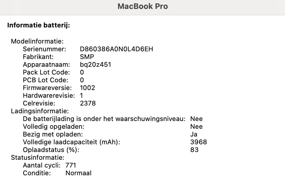 Apple Macbook Pro 13" 2020 Touch Bar - Intel i5 - 16GB/256GB