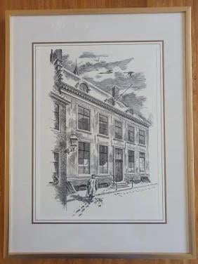 Prachtige pentekening, gesigneerd door Stroo 1989
