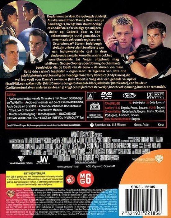 DVD Ocean's eleven ( 1 keer bekeken)