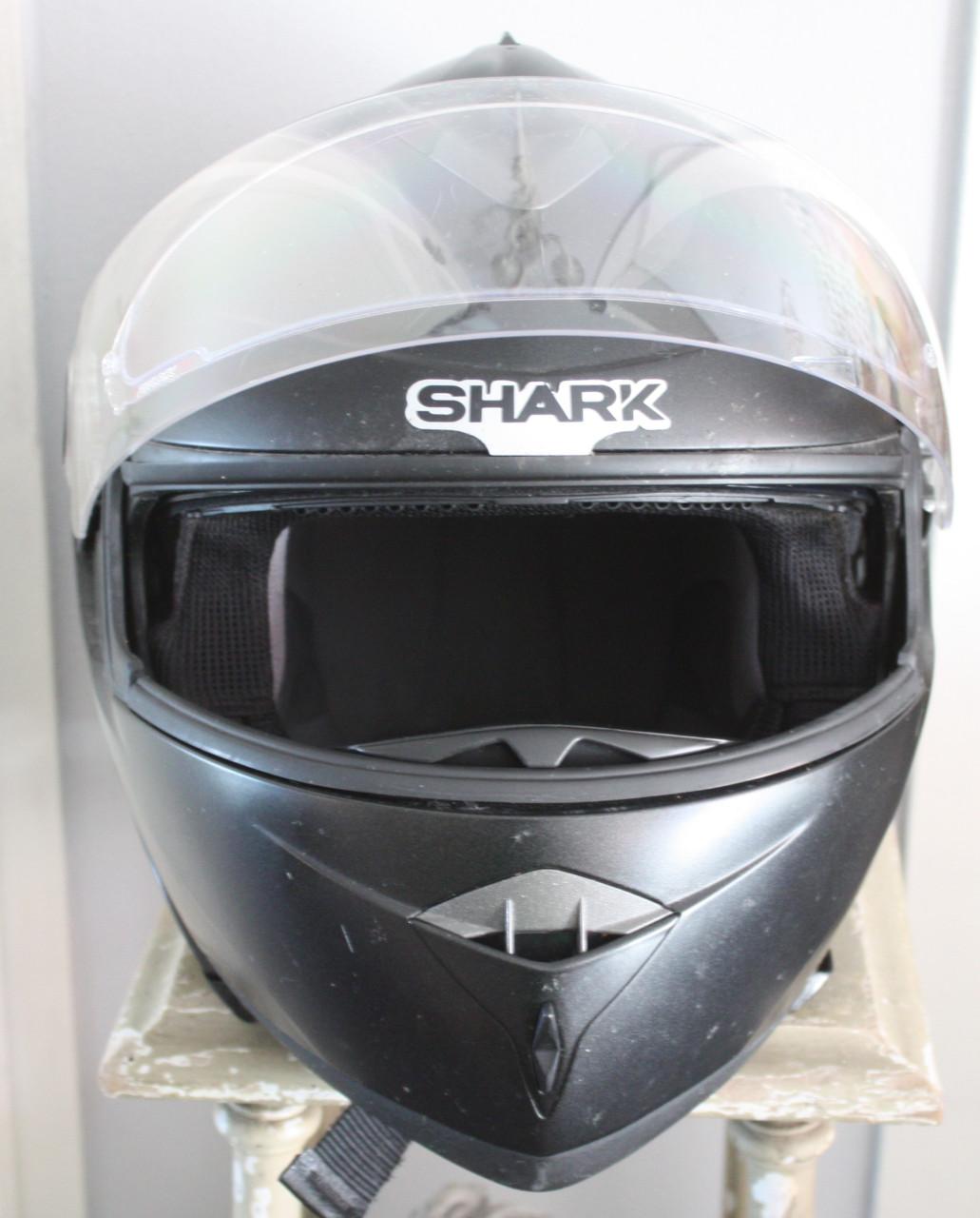 Shark motorhelm zwart met dag- en nacht-vizier