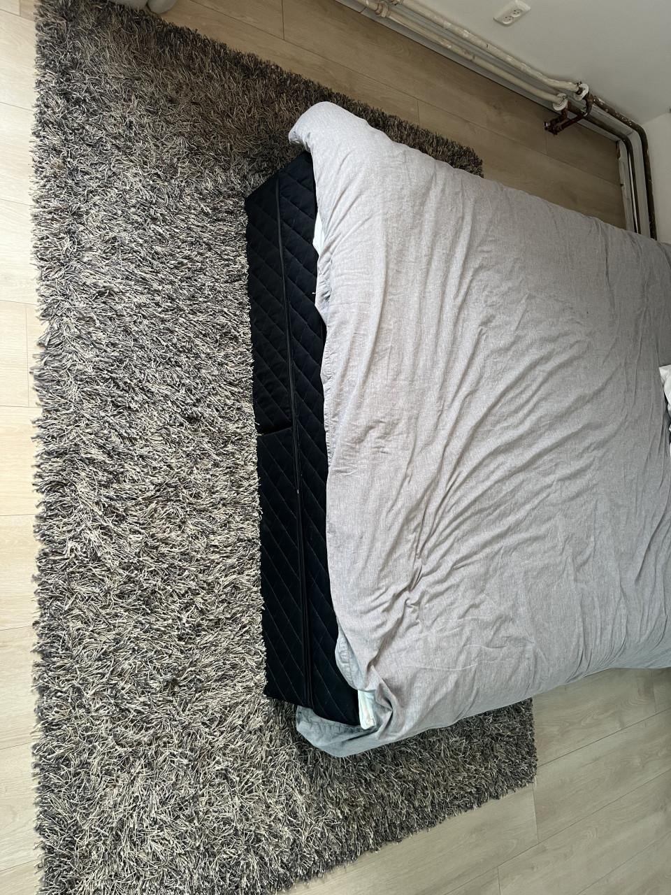 Hoogpolig licht bruin vloerkleed 160X230