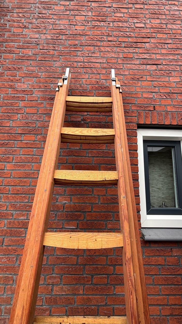 Houten ladder 3-delig