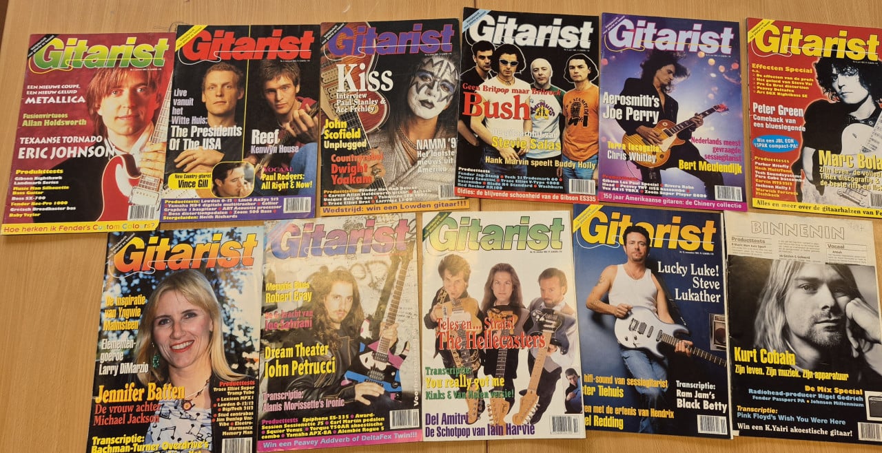 Enorme collectie gitaar magazines Gitarist
