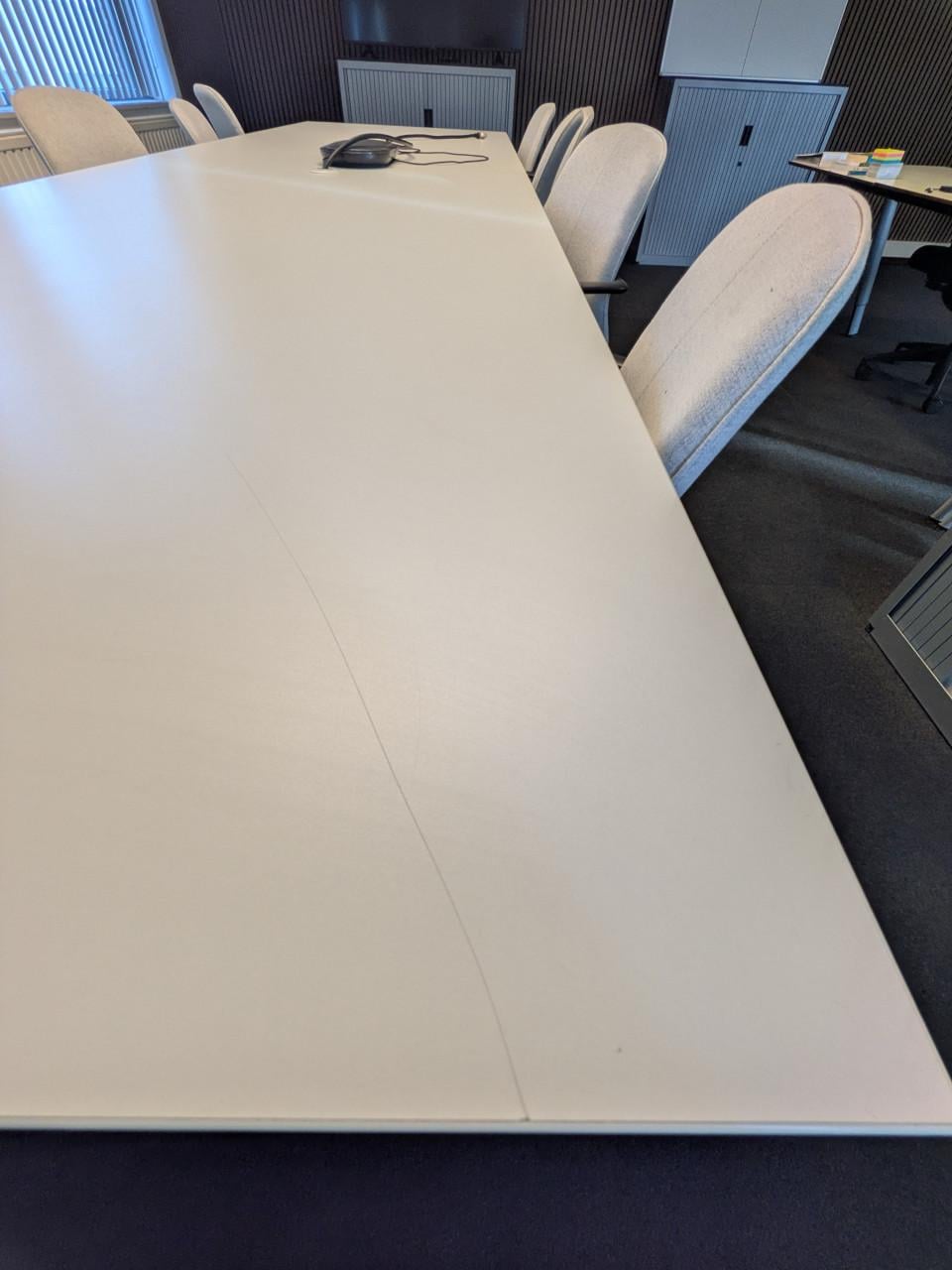 Vergadertafel, grote tafel, grote werktafel incl 10 stoelen