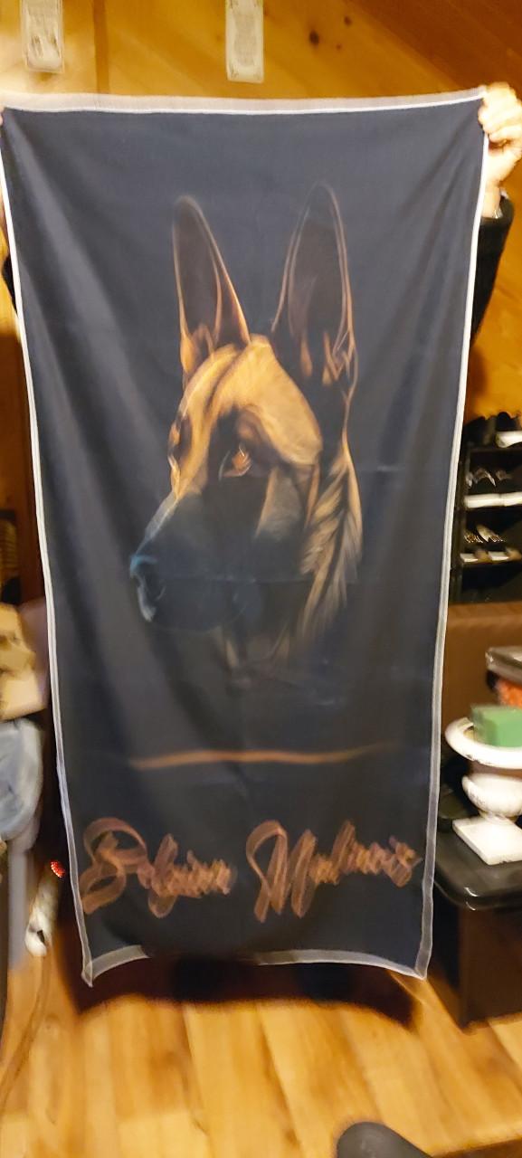 7 grote badlakens met mechelaar op.