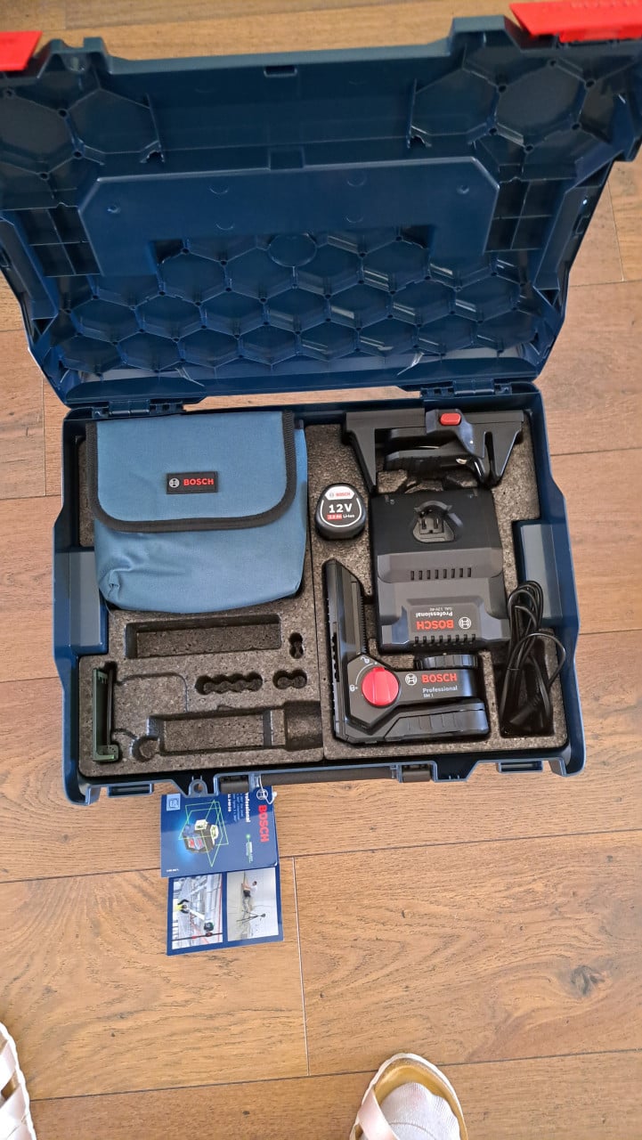 NIEUW Bosch GLL 3-80 CG 12V Li-Ion kruislijnlaser set (groen)