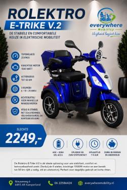Rolektro V2 – Elektrische 25 km/u driewieler
