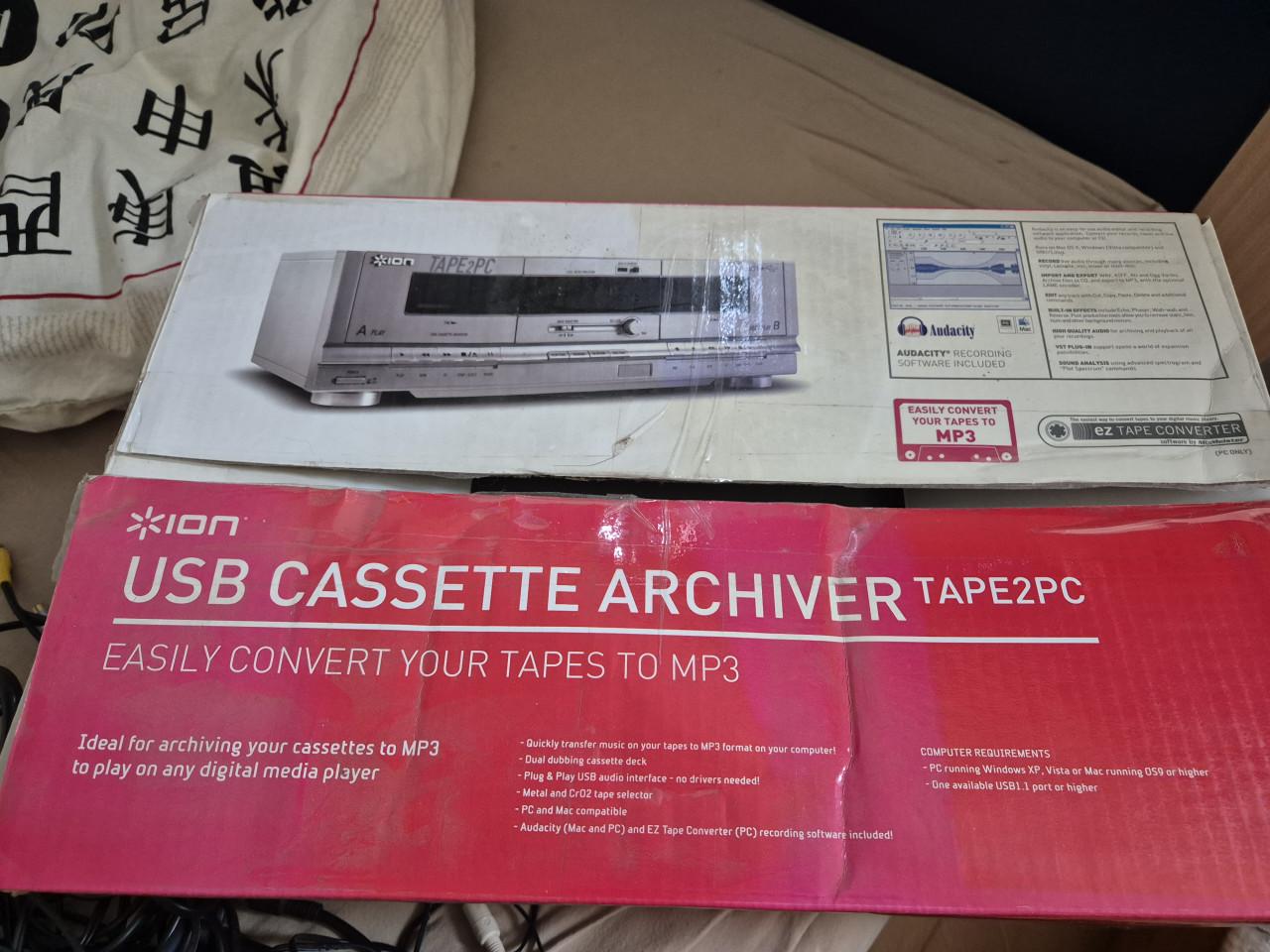 Usb cassette archiver en platenspeler