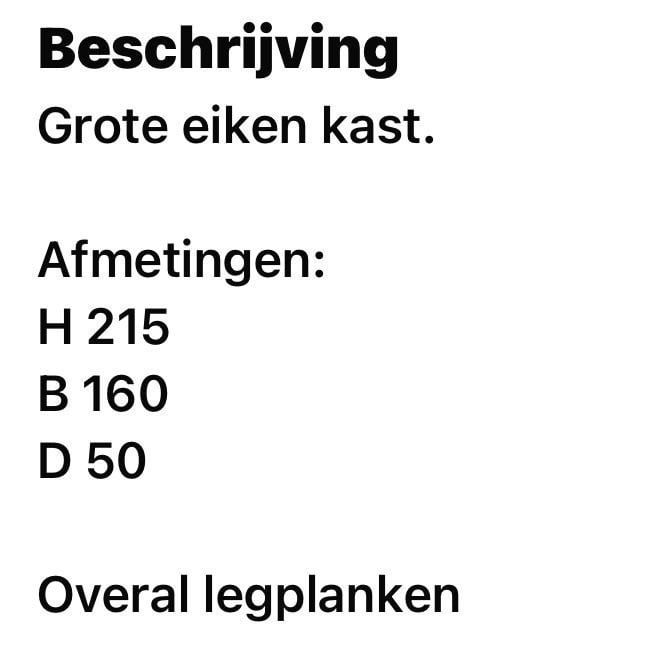 Prachtige buffet kast