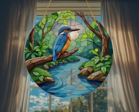 Raamhanger ijsvogel ( extra kleurrijk )