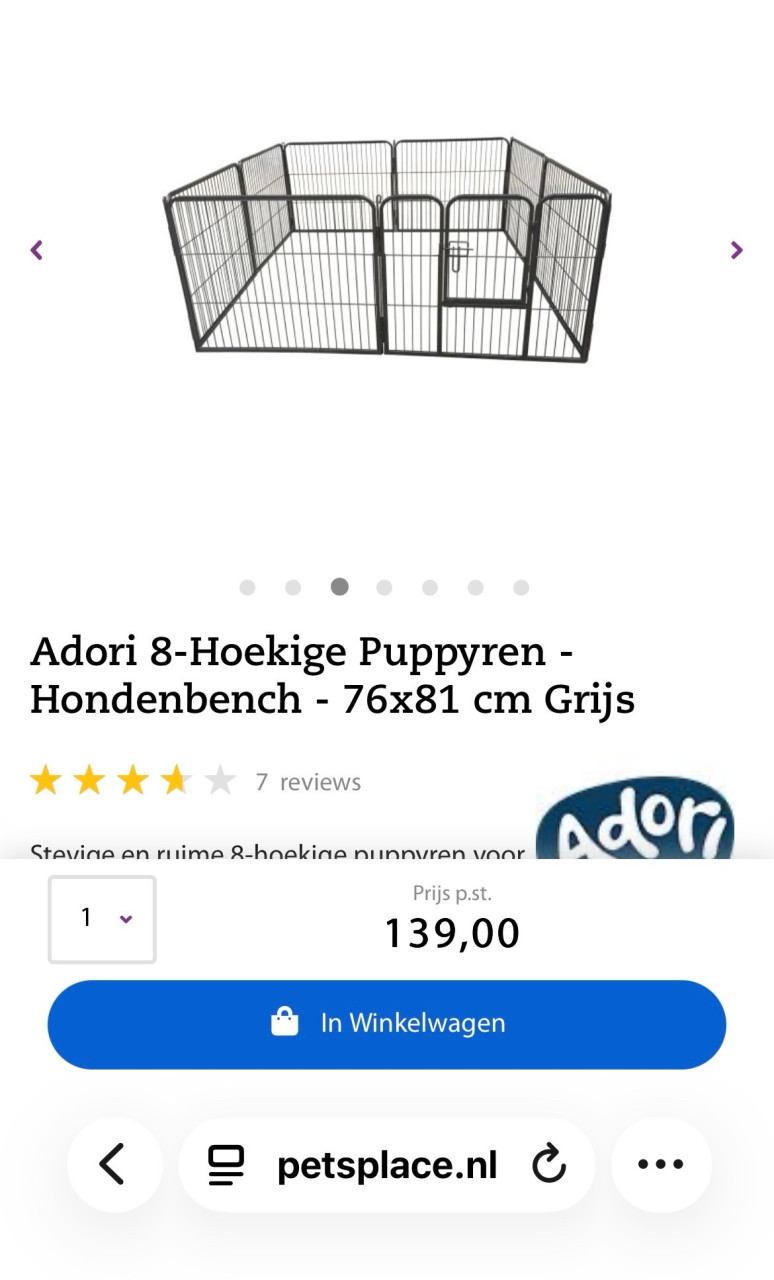 Puppyren 80 cm hoog