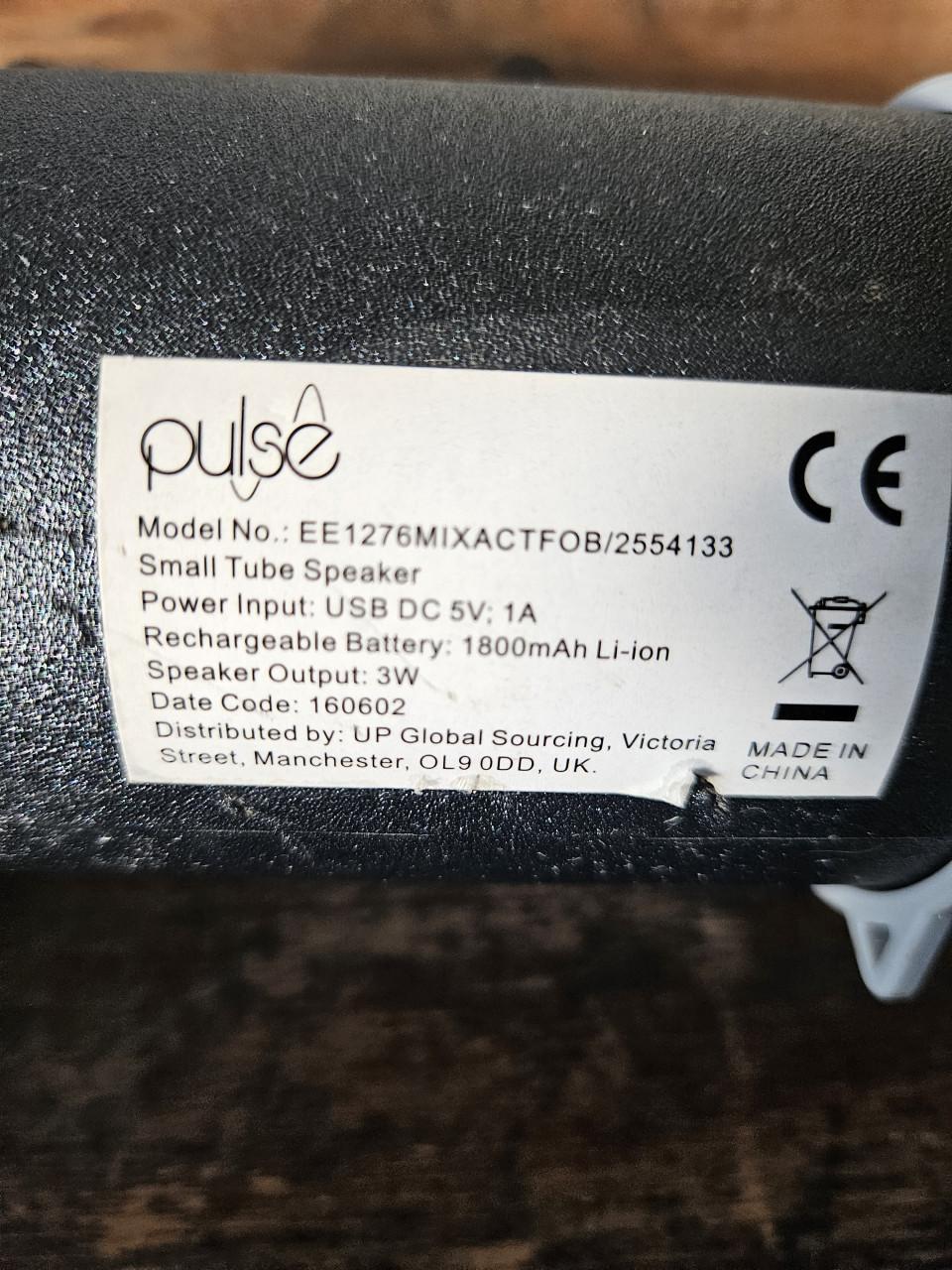 Pulse Small Tube Speaker - Draagbare Bluetooth Speaker