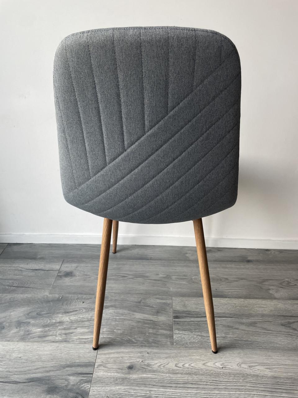 Eetkamerstoelen stoelen grijs blauw stof