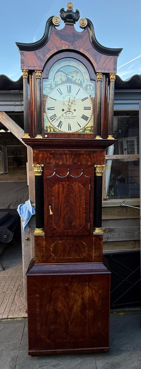 Zeer mooie zeer grote Engelse grandfather klok 19e eeuws