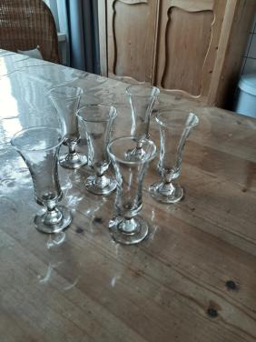 VINTAGE - 6 ORGINELE JENEVER GLAASJES