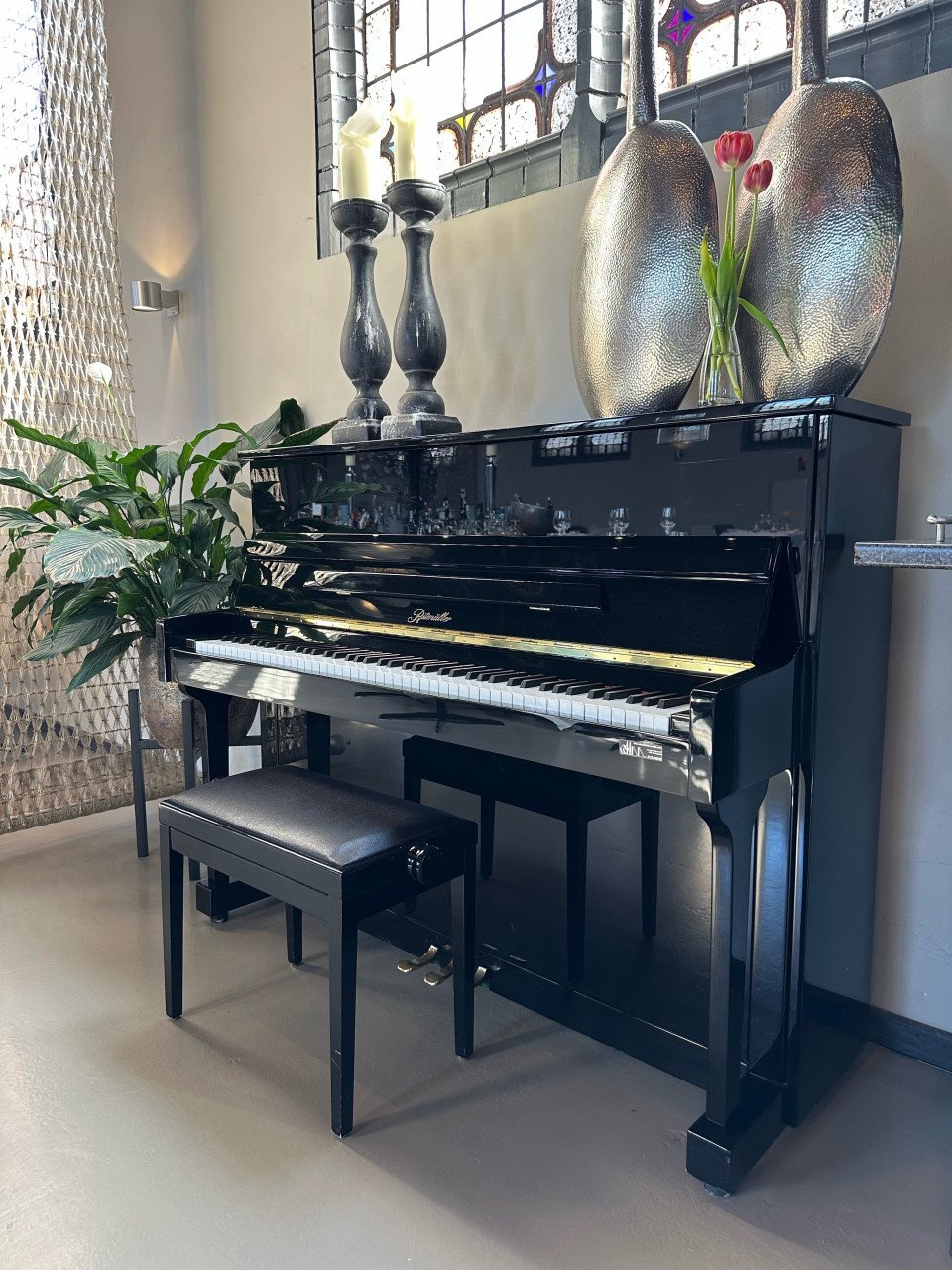 Ritmüller studeerpiano zwart