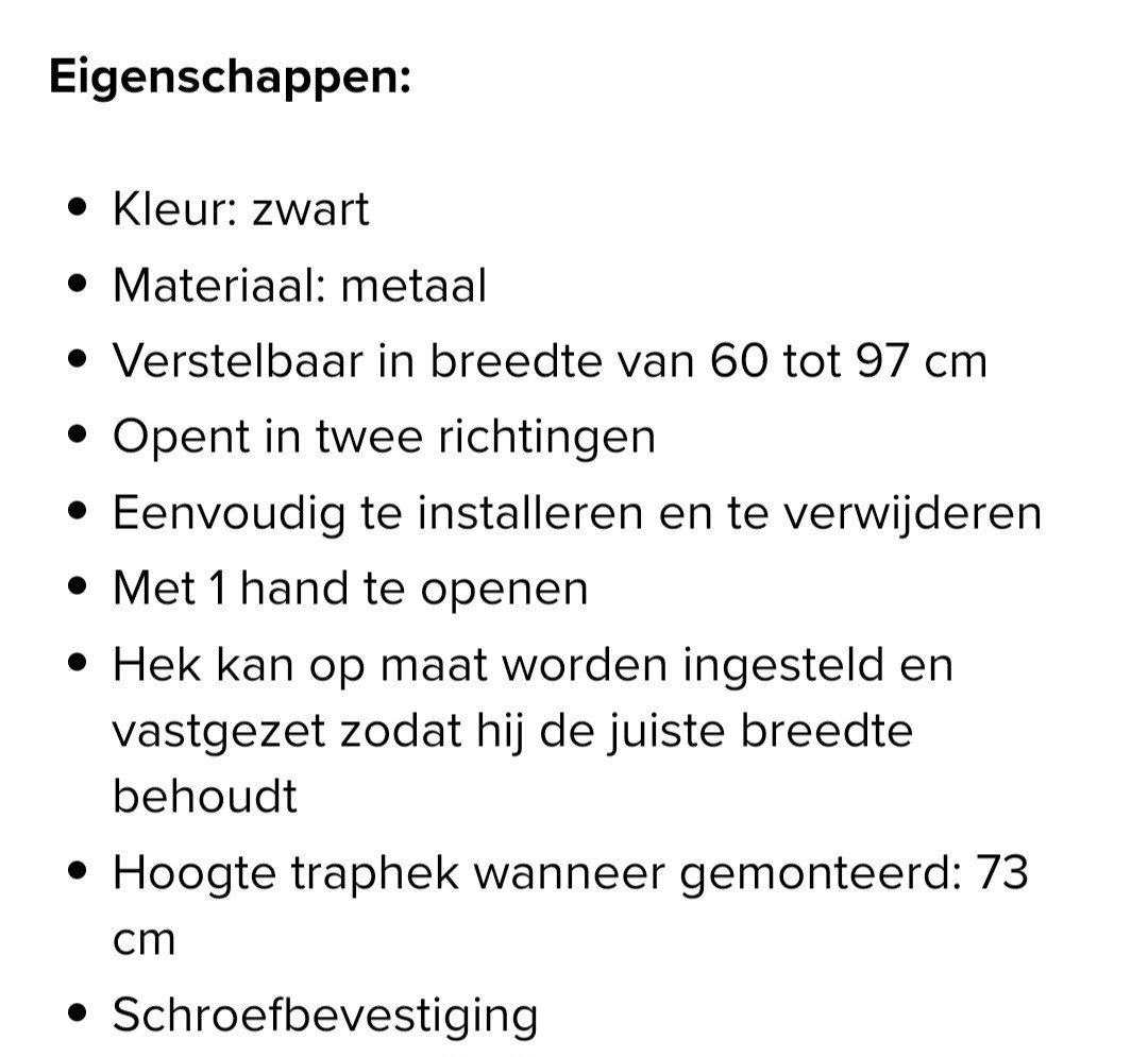 Traphekje, hekje, zwart, ijzer, zo goed als nieuw