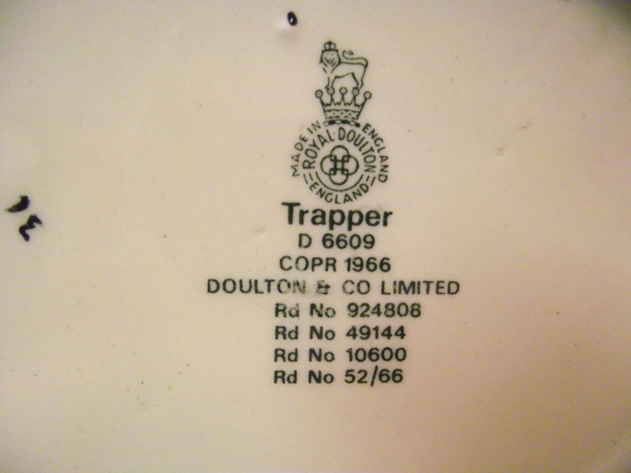 Royal Doulton Toby Jug " Trapper "
