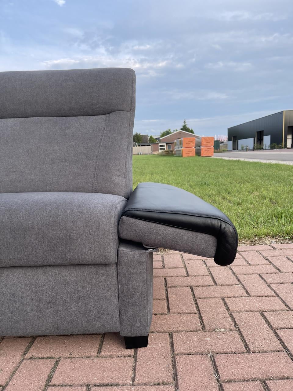 3 + 2.5 Zits Antraciet Bankstel-Verstelbaar Lounge Comfort-Gratis Levering
