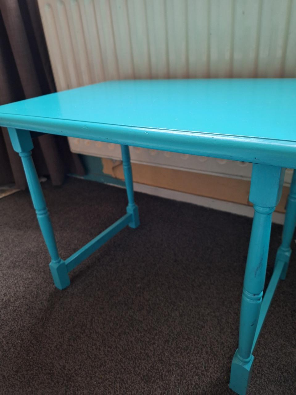 5 x turquoise blauw