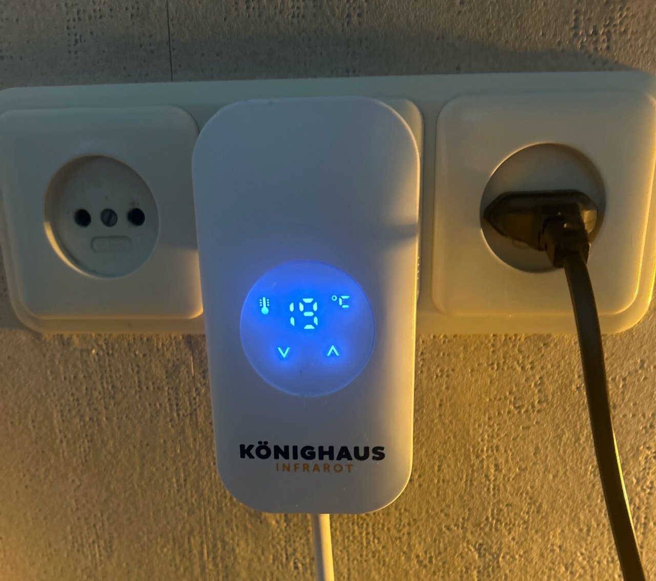 Infrarood Verwarmingspaneel Konighaus 600W met Thermostaatstekker . NU € 50