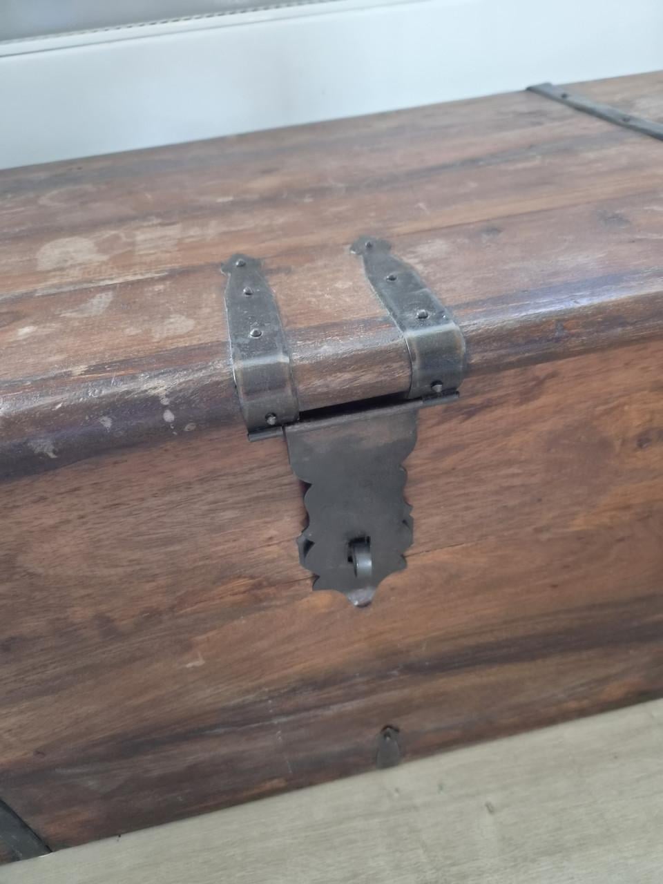 Oude massief houten kist - 93x45x44 cm