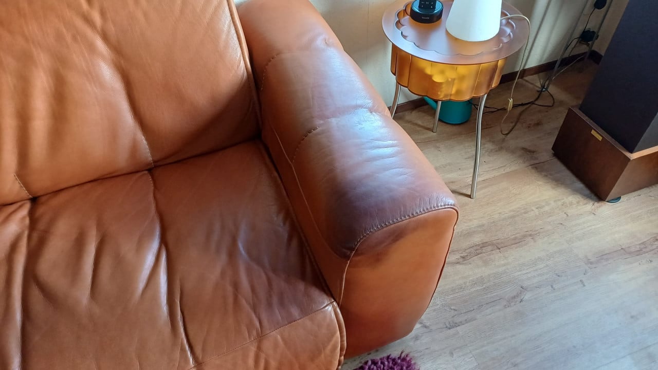Natuzzi bank 3pers. leder