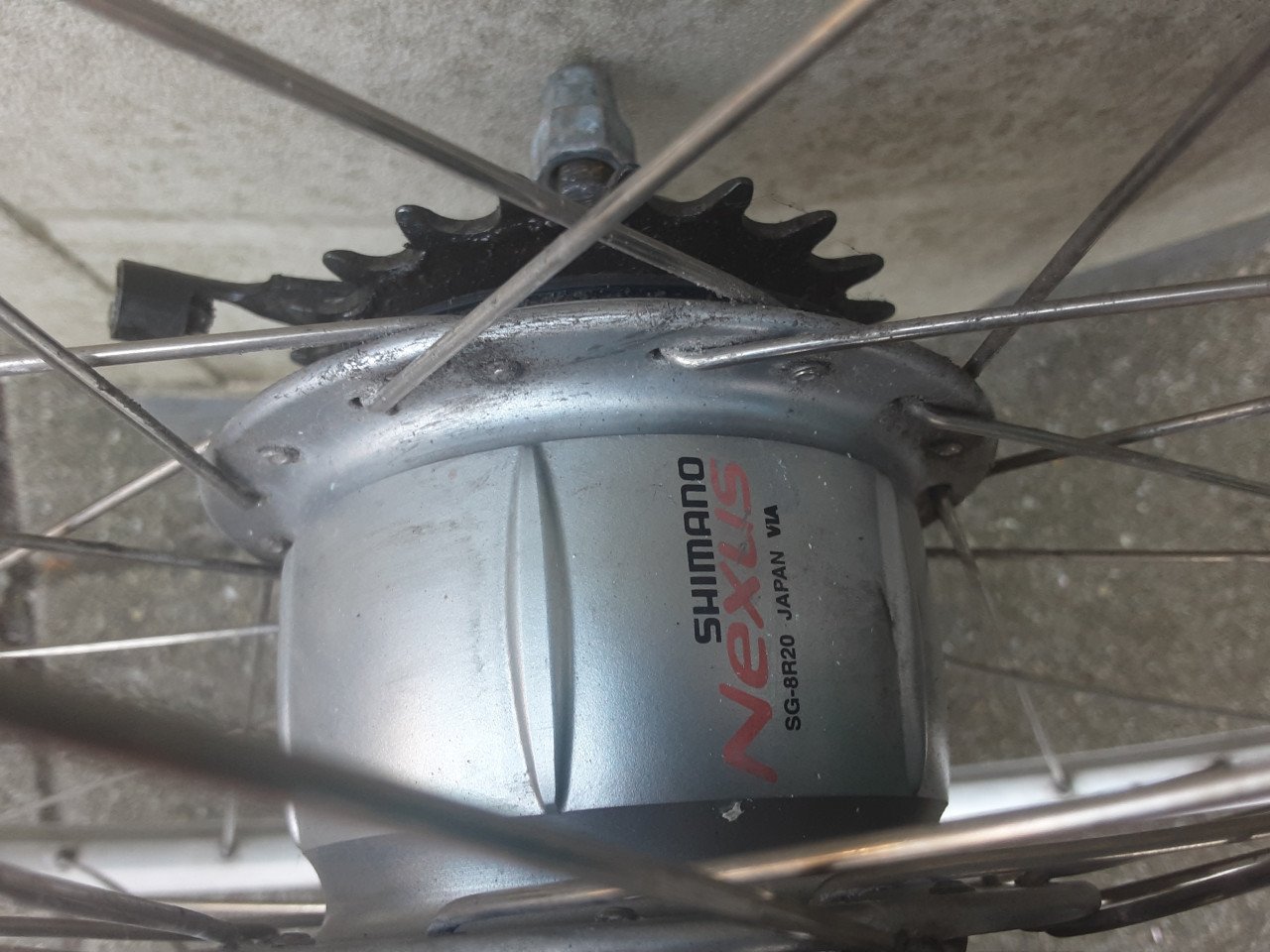 28 inch nexus achterwiel, 8 speed, rollerbrake rem
