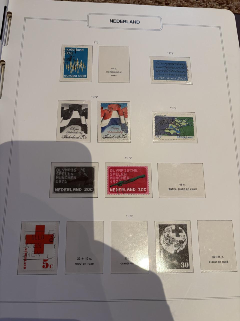 Postzegel album van 1972 tot 1978